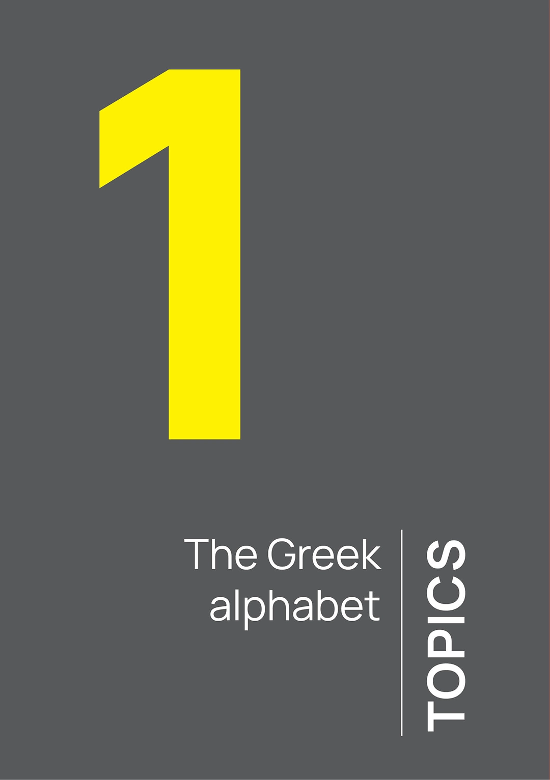 Topic 1 - The Greek alphabet